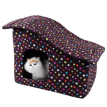 

Polyester and Sponge Pet House Coffee Detachable Portable Breathable Cat Dog House Pet Supplies