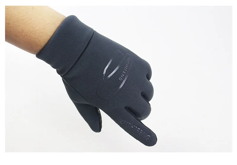 Ветрозащитные перчатки для мужчин и женщин с сенсорным экраном, перчатки для шоссейного горного спорта, тянущиеся перчатки guantes ciclismo - Цвет: GREY