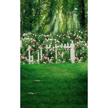 

Newest forest background Flowers Decor Green Chromakey Photo Photographic Backdrops Any Size Custom Background