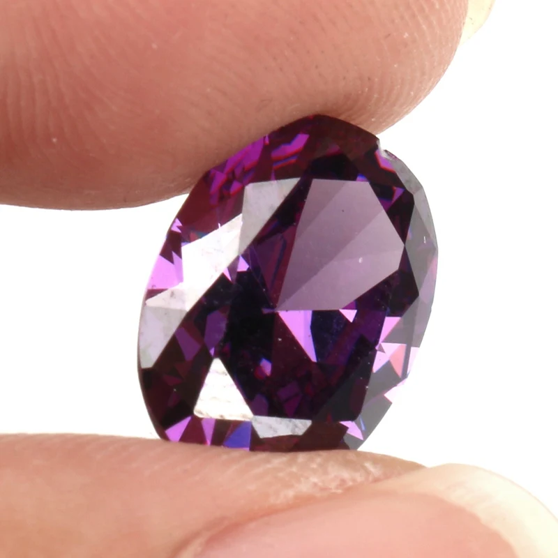 

Exquisite 10.06CT Purple Artificial Zircon Gems Oval Faceted Cut 14x10MM Loose Gemstones DIY Jewelry Pendant Decorative Crafts