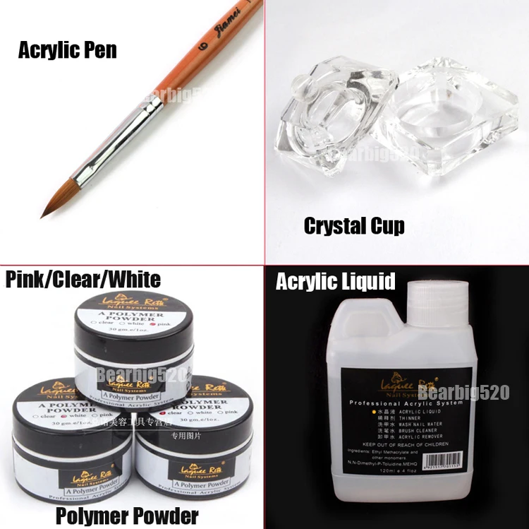 Tanie Pro narzędzia do paznokci płyn akrylowy 120 ml rzeźba proszek proszek długopis Deppen danie zestaw do paznokci zestaw do projektowania