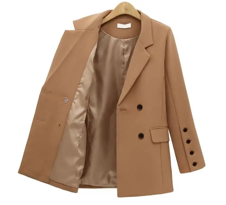 Autumn Winter Suit Blazer Women 2019 New Casual Double Breasted Pocket Women Jackets Elegant Long Sleeve Blazer Outerwear Autumn Winter Suit Blazer Women 2019 New Casual Double Breasted Pocket Women Jackets Elegant Long Sleeve Blazer Outerwear
