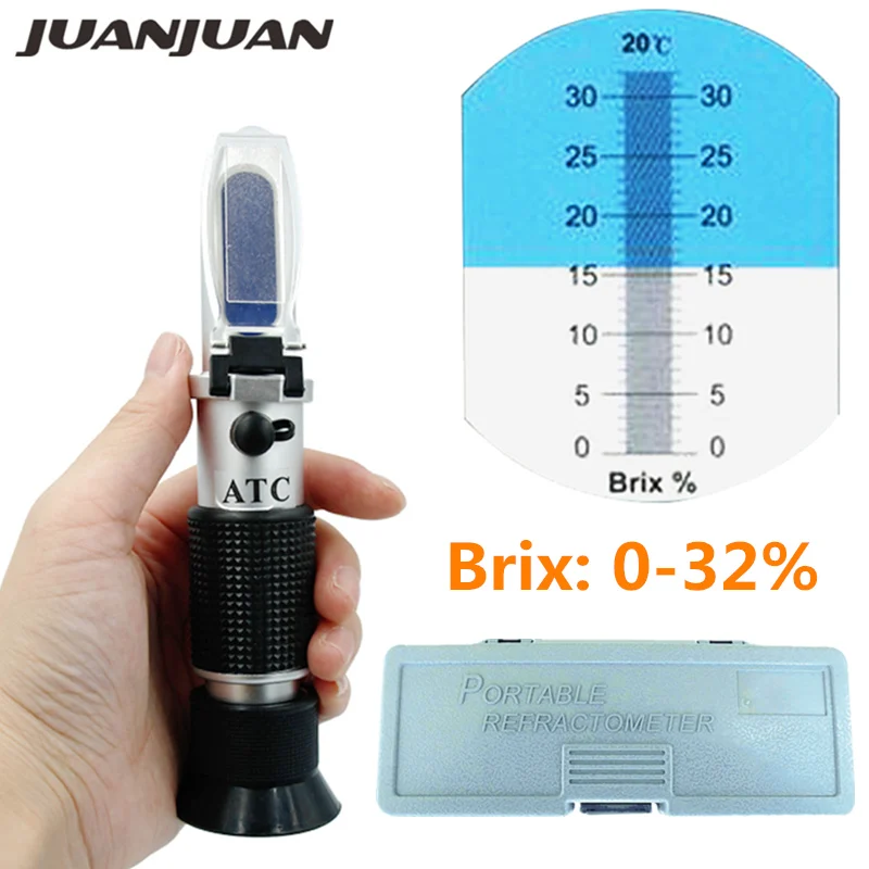 Sugar level meter Optical Refractometer 0 32 Brix for Sugar Measuring Instrument with retail