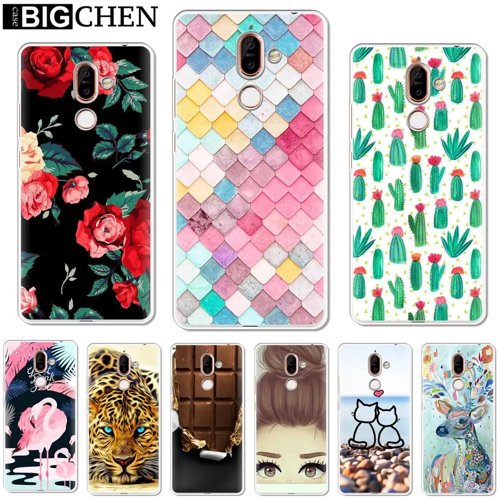 

Fashion Soft Silicone TPU Phone Case Cover For Nokia 1 3 5 8 6 2 7 Plus 9 X6 2.1 3.1 5.1 6.1 2018 Phone Back Cases Coque Capa