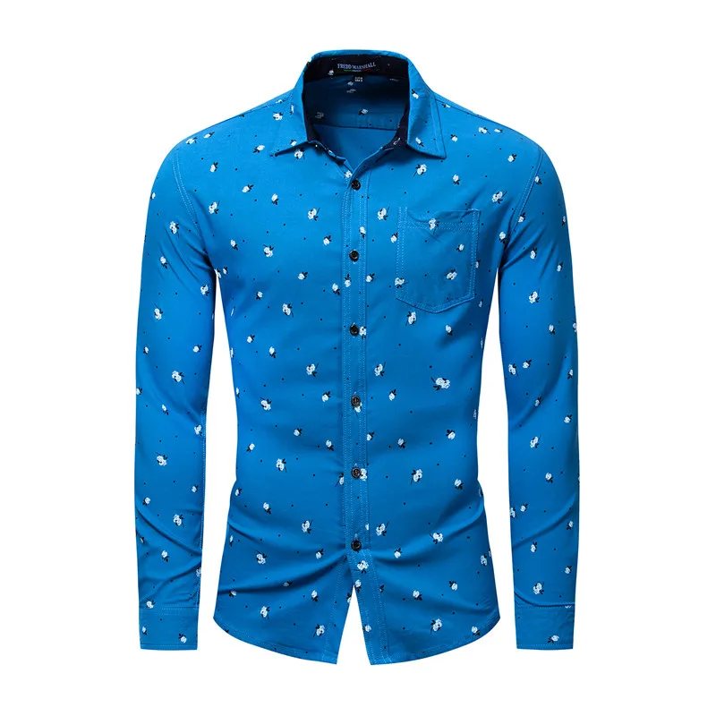 New Brand Casual Men's Rose Floral Printed Shirt Spring Autumn Male Long Sleeve Dress Shirts Tops Camisa Masculina Euro Size M-3XL (15)