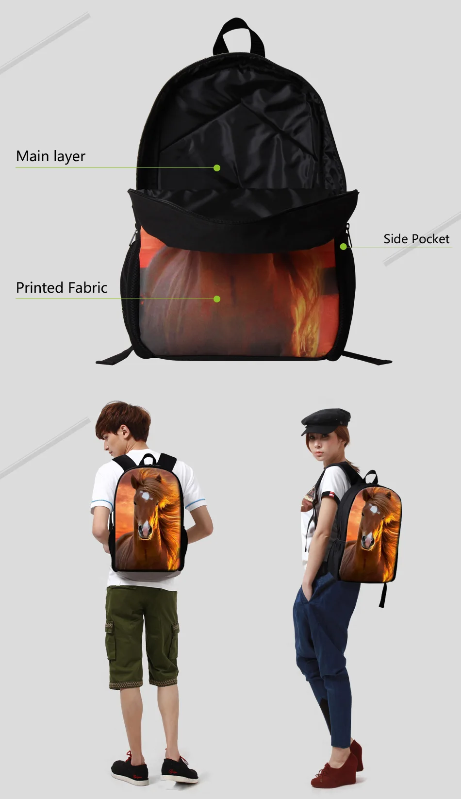 3 school bags for girls