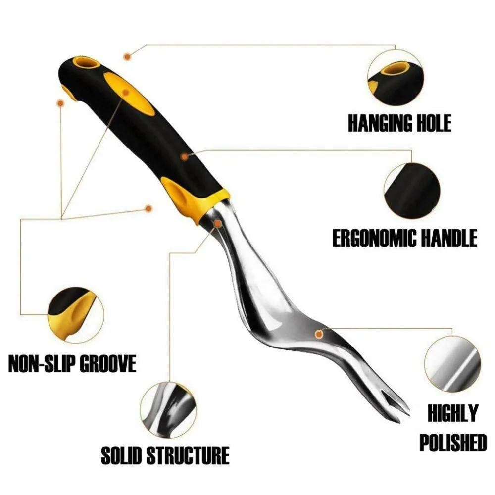 Manual fork metal hand garden tool grass extractor weeder root puller handle excavator extractor weeding tool FD