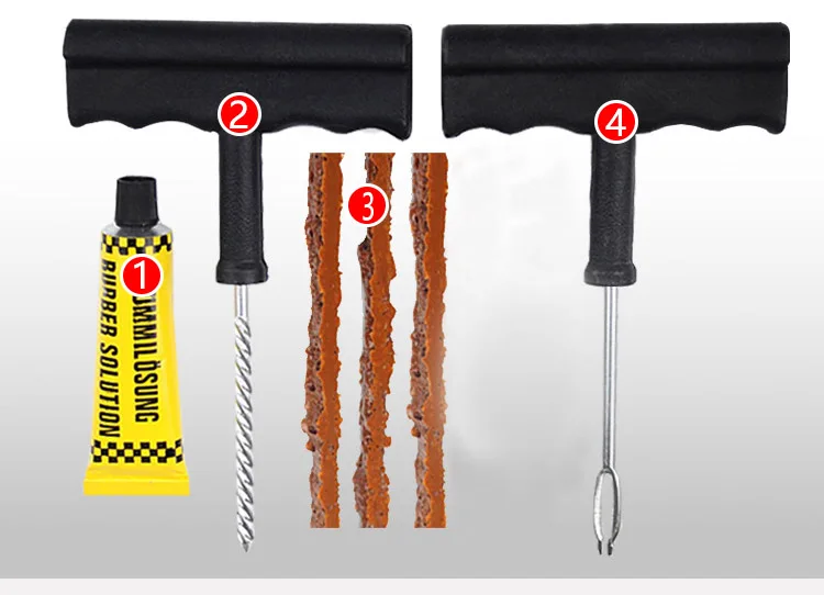 1 комплект Портативный практичный бескамерный, автомобильный запасные штекеры для шин комплект надфили патч-фиксации инструменты комплект для цемента автомобильные аксессуары
