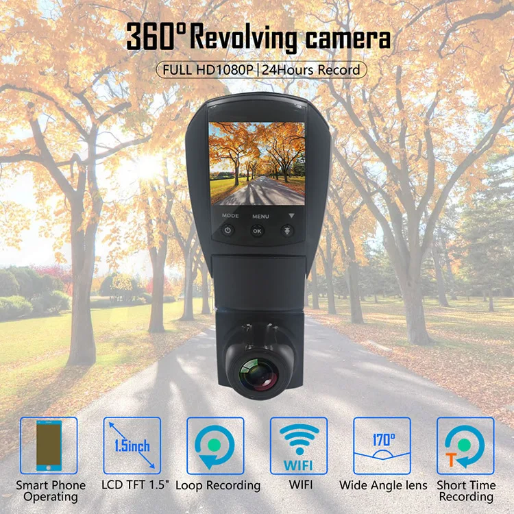 360 градусов видео рекордер DVR HD мульти-угол съемки автомобиля Спринт камера WiFi подключение камеры