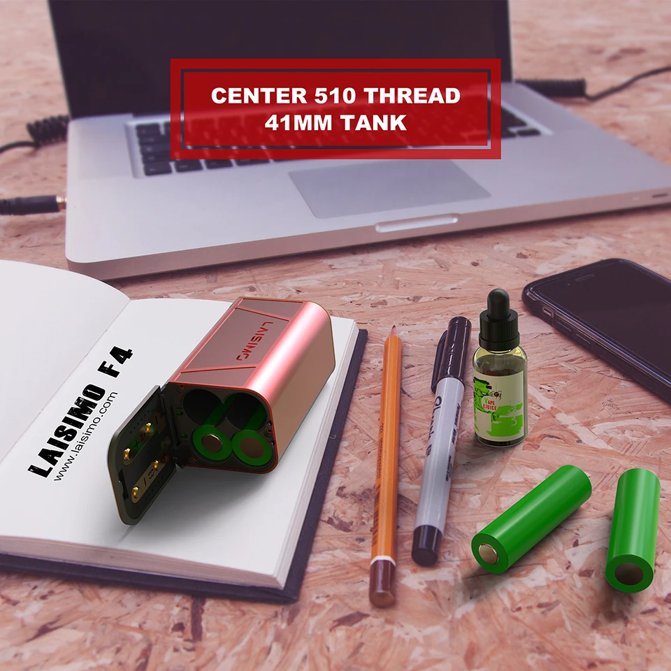 Original Laisimo F4 Box MOD with 1.3 inch colorful Screen Center 510 thread for 41mm Tank E-Cigarette Vape mod VS squonk Mod (4)