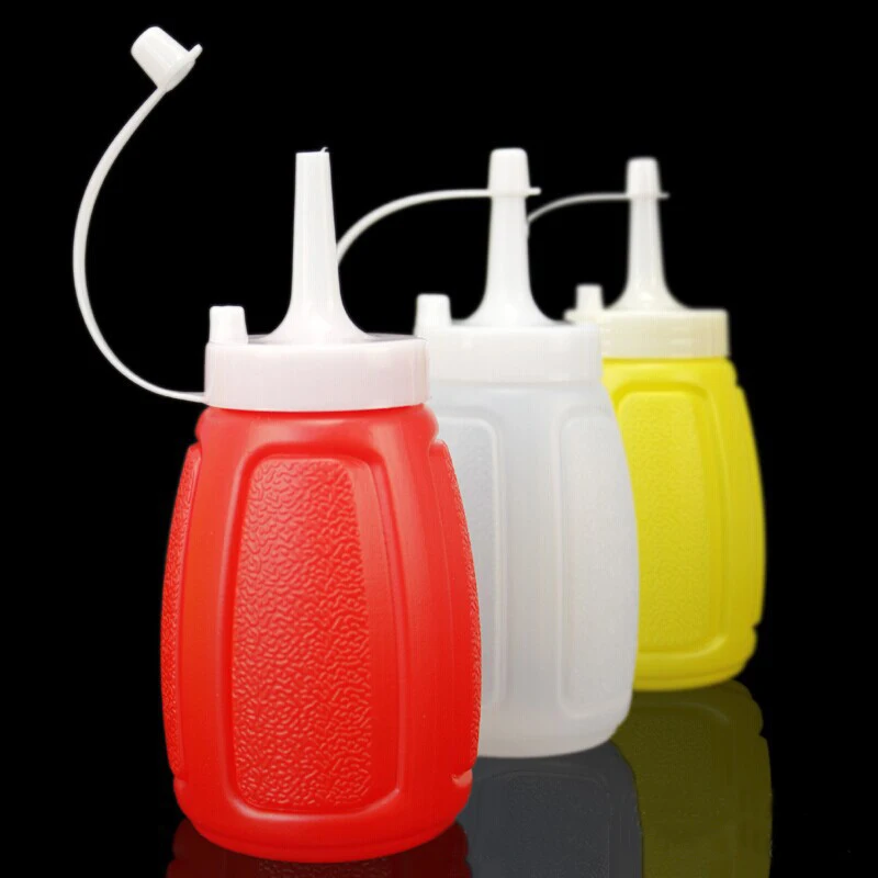 1set (2 bottles) Chocolate Pudding Tomato Sauce Squeeze Salad Bottle