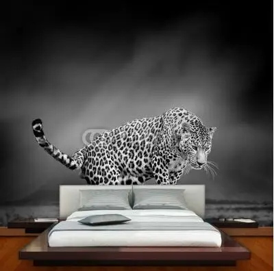 

Custom papel de parede infantil, Climbing Leopard murals for children's room living room kitchen background decorative wallpaper