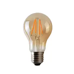 2 W 4 W 6 W 8 W A60 E27 светодиодный свет лампы ретро Edison прозрачная янтарная крышка 220 V светодиодный нити антикварная Винтаж Стекло лампа
