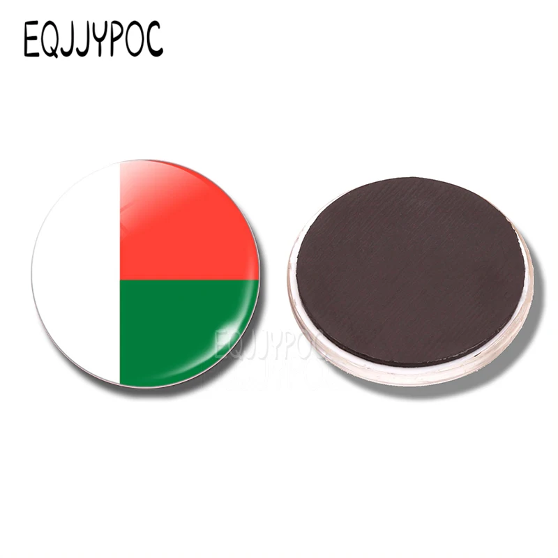 Madagascar Flag 30 мм магнит на холодильник Antananarivo Toamasina Tulear стеклянный купол магнитная