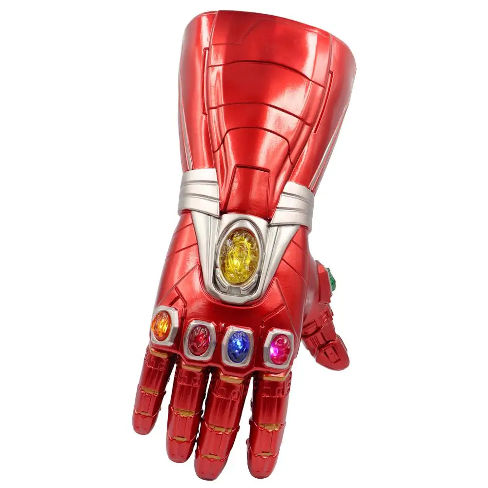 Роскошная правая рука Iiron Man Infinity Gauntlet светодиодный светильник ПВХ перчатки