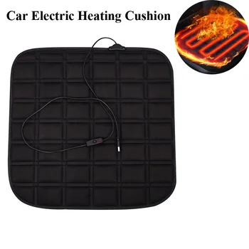 

Black Dc12V Car Heating Warm Pad Winter Car General Seat Car Electric Heating Cushion Usb Socket