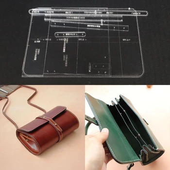 

Acrylic plate type pattern DIY manual leather goods shoulder bag handbag design template Leathercraft tool set 22x11x7cm