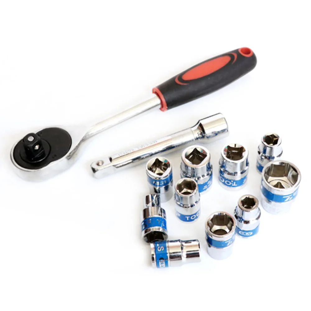 12 pcs 1/2" 4 14mm Socket Wrench head metric socket set kit bolt