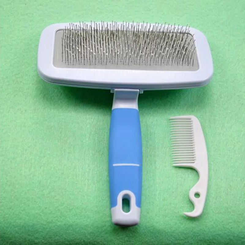 Dog Brush Grooming Brush Comb Pet Dog Cat Hair Removal Brush Comb Pet Grooming Tools Anti-slip Handle Pet Needle Comb (6)