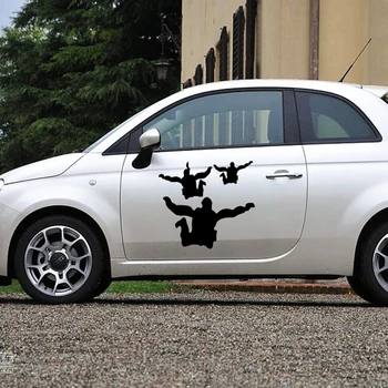 

58 cm x 50.5cm Novelty Skydiving Sky Dive Man Guy Car Sticker For Cars Side, Truck Window Door Kayak Vinyl Decal 8 Colors
