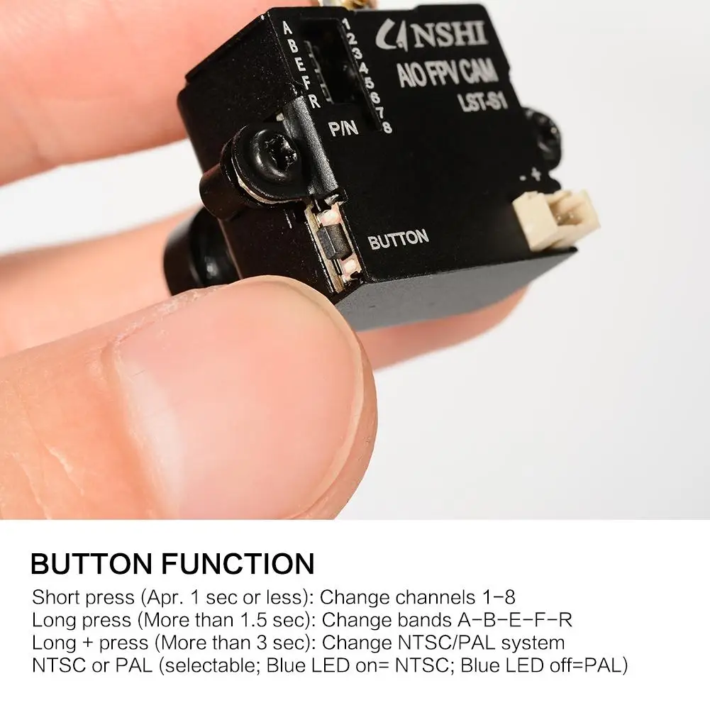 Камера LeadingStar 5 8G 40CH 25mW 1/3 cmos сенсор FPV Micro AIO с гибкой и съемной антенной для дрона