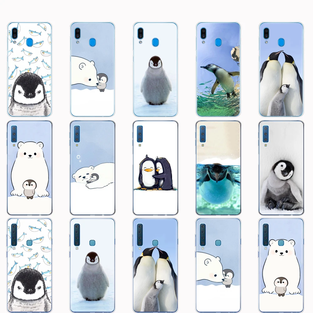 Case For Samsung A50 Case For Samsung Galaxy A50 A60 A10 A30 A40 A70 A 50 2019 A9 A7 2018 Lovely Penguin Polar Bear