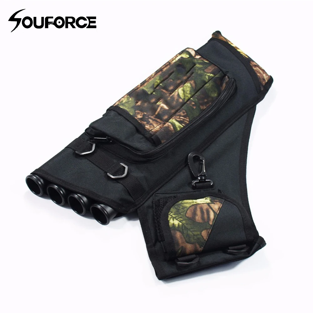 Archery Quiver 4 Tubes Arrow Quiver Waterproof Bag in Camouflage Arrows
