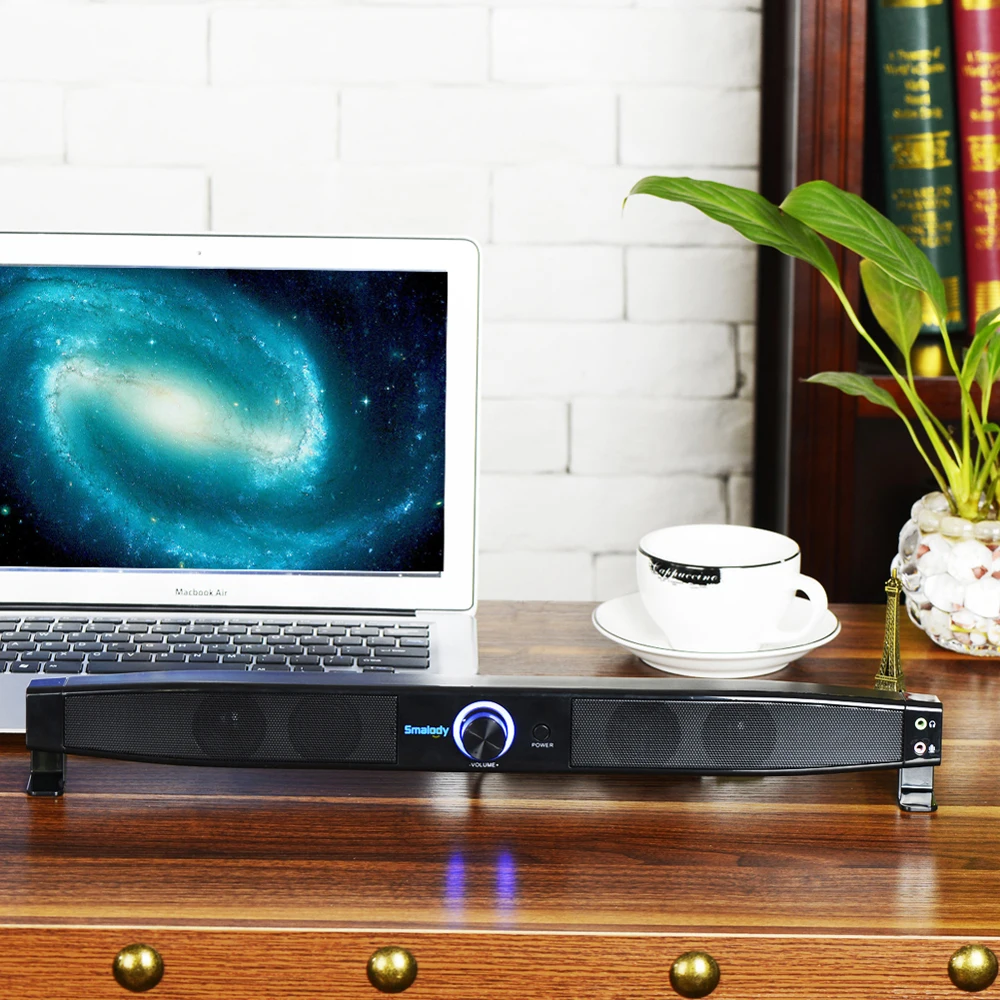 Smalody Soundbar динамики с питанием от USB Домашний кинотеатр 5 Вт стерео сабвуфер