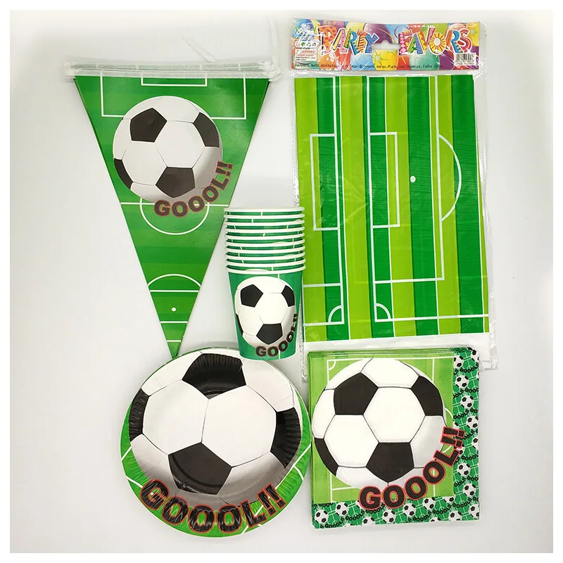 51pcs Cartoon football Soccer theme Party Supplies ...