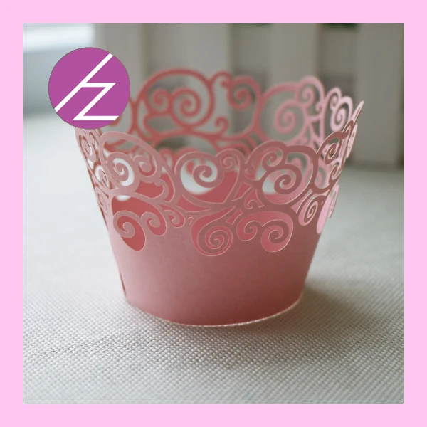 50pc Laser Cut Cupcake Wrappers Liners for Halloween Decoration Laser