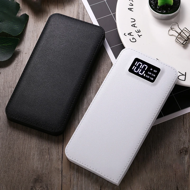 Внешний аккумулятор 10000 мАч с двойным USB ЖК аккумулятором портативное зарядное