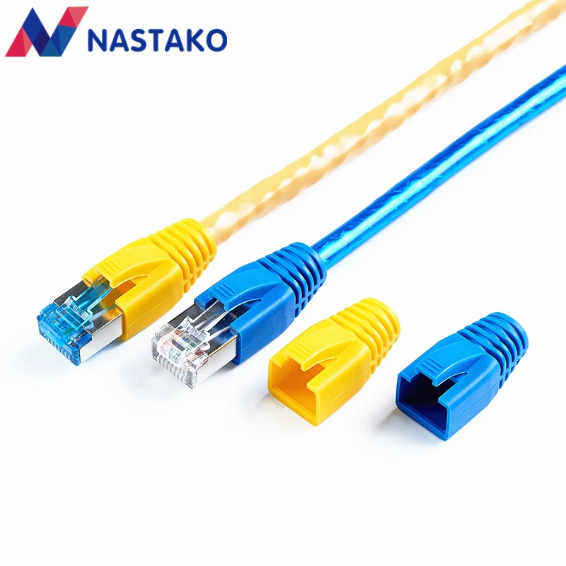Xiatiaosann RJ45 Protezione antipolvere, Protettori di spine di hub Ethernet per cavo Cat5e Cat6 Cat7, tappo del connettore LAN per computer portatile Patch Panel Router TV, 100pcs, con spazzola