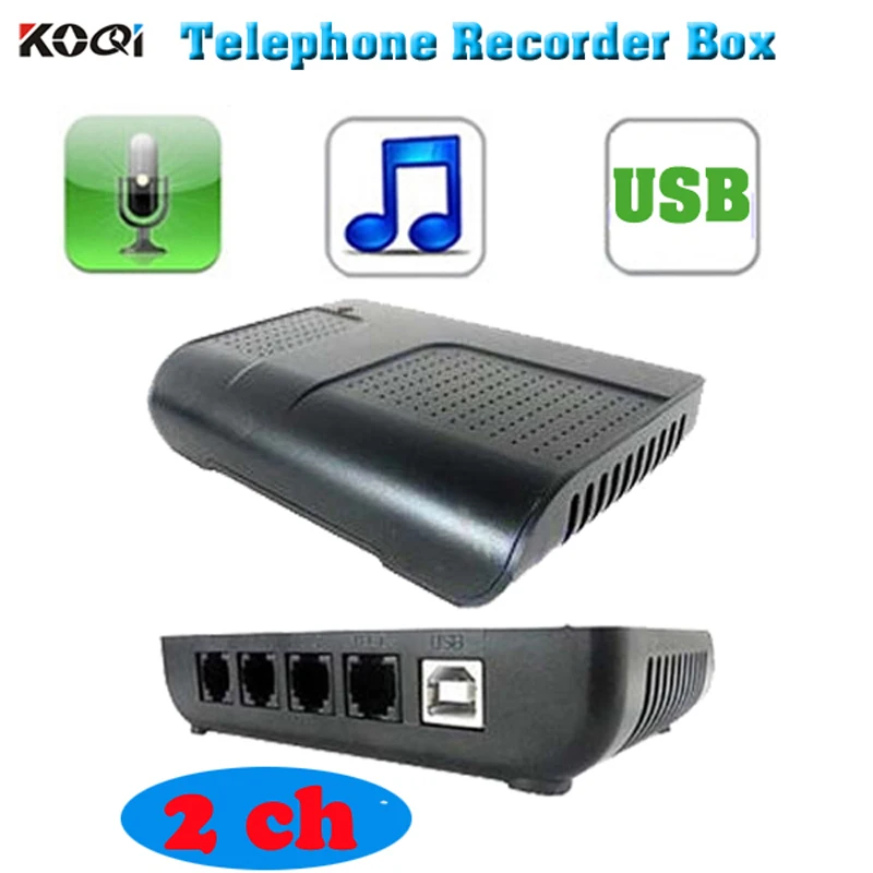 Telephone recorder 2 ch landline phone recorder USB telephone REC