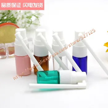

5ml pretty colors PET samples bottle with white plastic pump.Nasal Spray Pumps bottle,Nasal Atomizers,Oral Spray Applicators