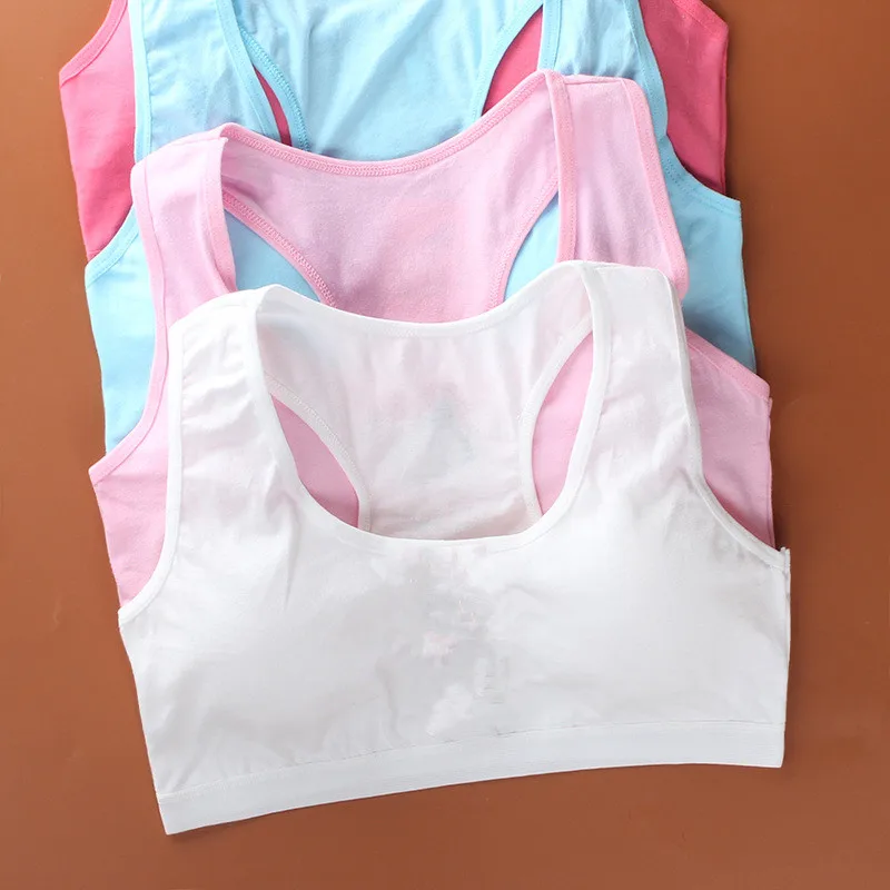 

5pcs Sport Teenage Underwear Bra Cotton Kids Cotton Young Girls Training Bras Wireless Teenage Underwear Bra for Kids