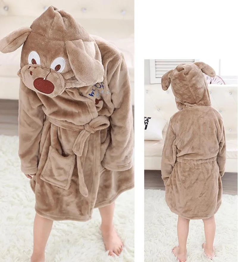 Preise Kinder Bademantel Für Jungen Mädchen Flanell Roben Pyjamas Baby Cartoon Mit Kapuze Kinder Weichen Bad Robe Hause Tragen Kleinkind Kleidung 2 8T