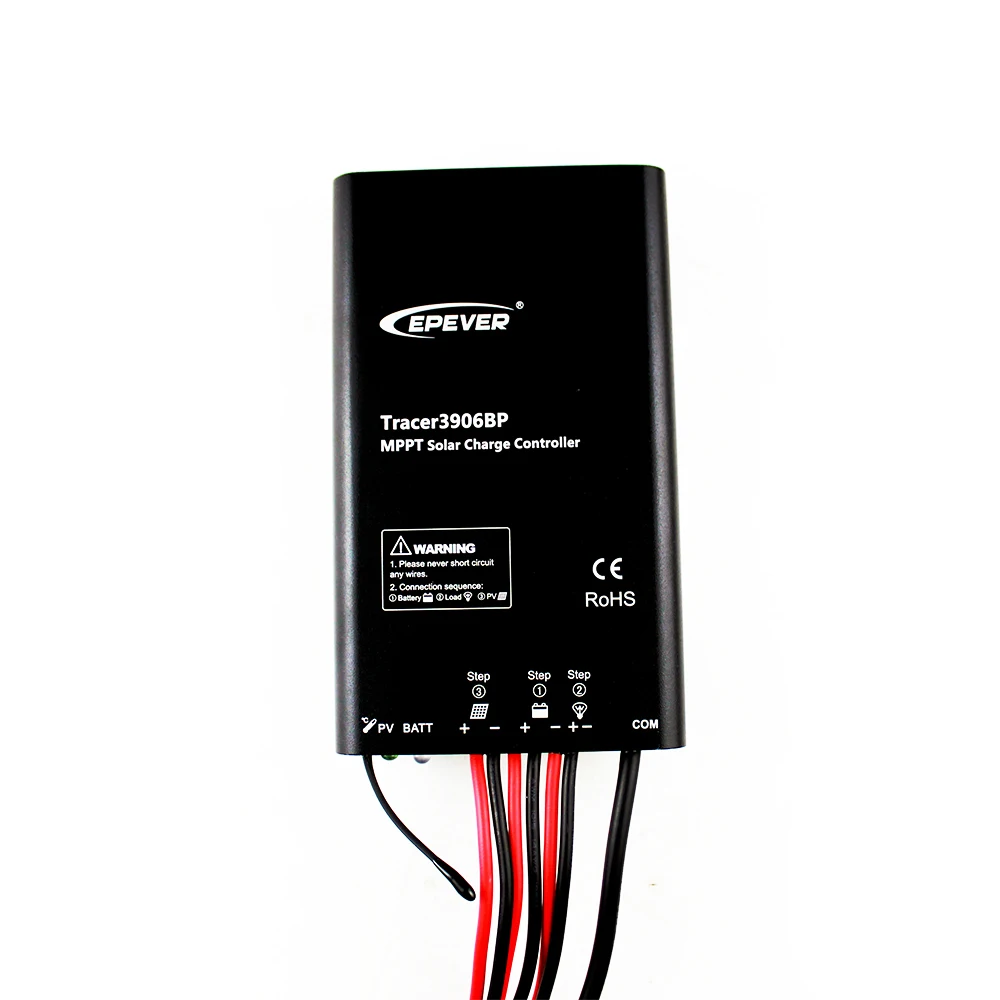 15A regulador panel solar controlador MPPT carga controlador Tracer3906BP 15amp 12 V 24 V tipo de auto con cable USB y MT50 - 4