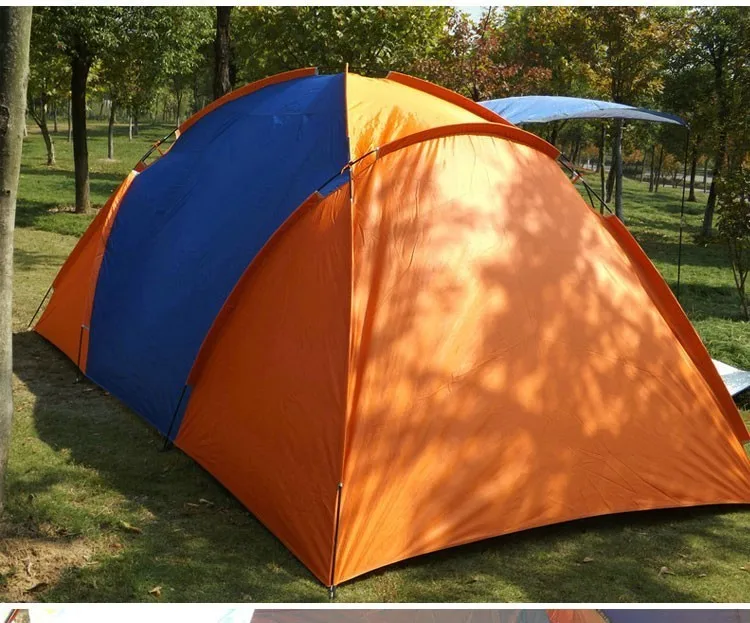 Семейная палатка 5-8 человек две спальни большая походная палатка Водонепроницаемая двухслойная дорожная палатка для вечерние рыбалки 420x220x175 см