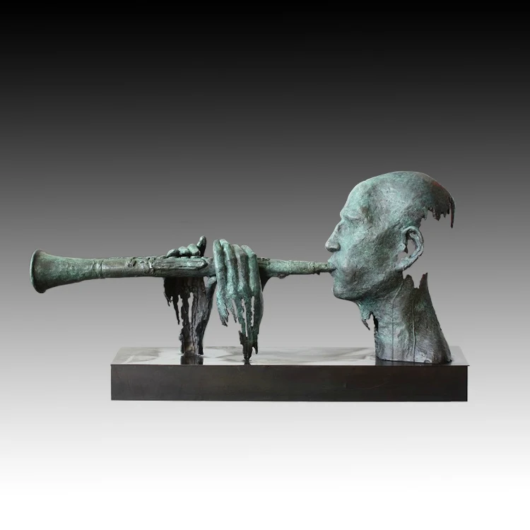 La sculpture de cuivre trompette musique rythme caractère œuvres abstraites de art décoration