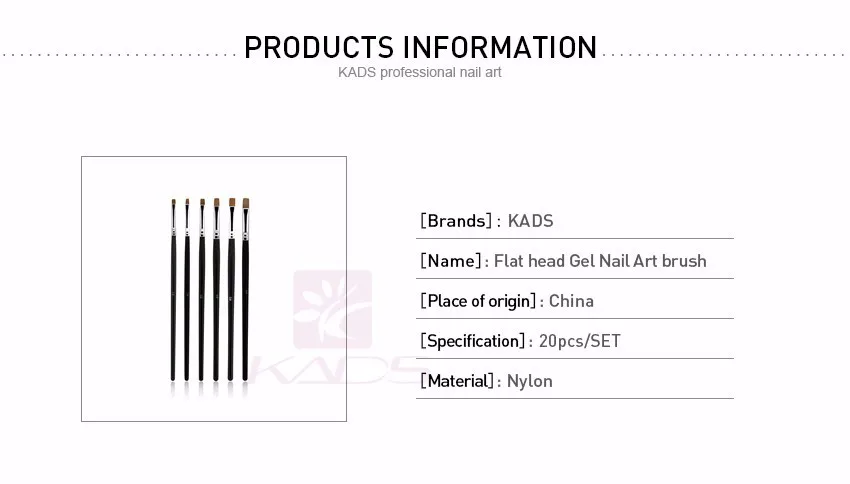 KADS 20 шт. Кисточка для ногтей 6 Имеющийся Размер Колонок Акриловый Ноготь Кисть Ручка Колонок Акриловая Щетка Для Ногтей Дизайн DIY