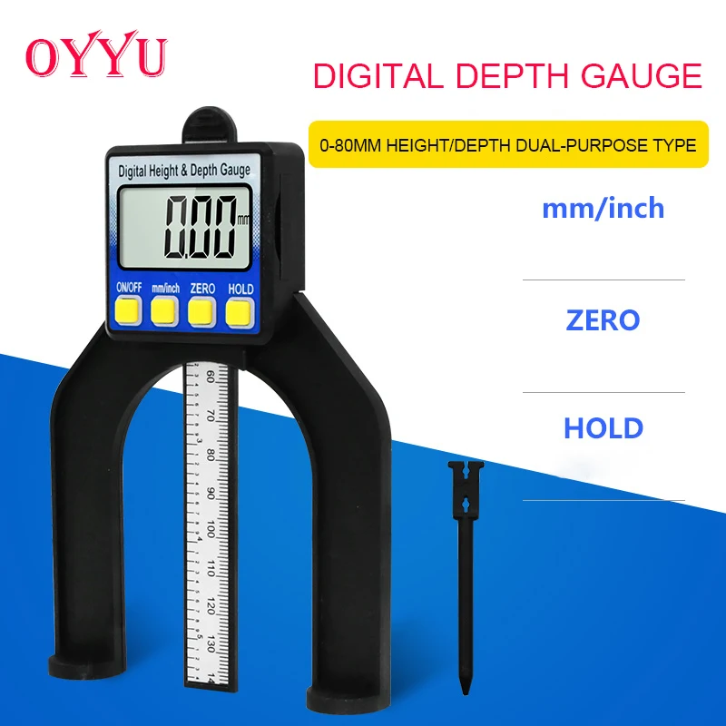 

Digital woodworking table saw height gauge 0-80mm depth gauge Height depth gauge Digital vernier caliper