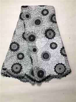 

Polish Lace Fabric With Stones 2019 Soft African Swiss voile Lace Fabric For Man Nigerian Cotton Polish Lace Fabric(1L-4-19