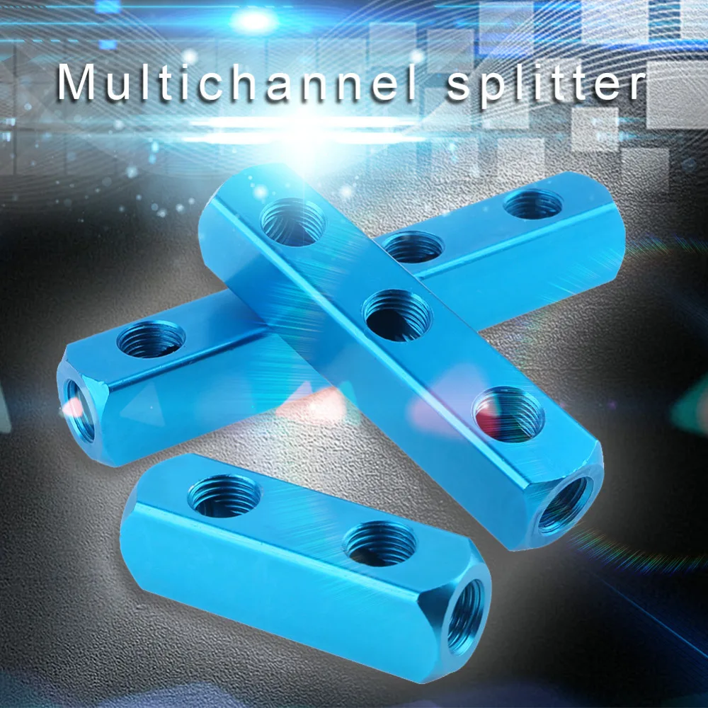 

2019 Water Tube G1/4 inch Connector Splitter seat Fittings Adapter 5 Hole, 6 Hole, 7 Hole for computer PC Water Cooling