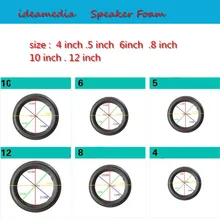 10 шт. 4 дюйма до 12 дюймов кольцо из вспененного материала для динамика боковой бас громкий динамик ремонтная часть Сложите обод круг
