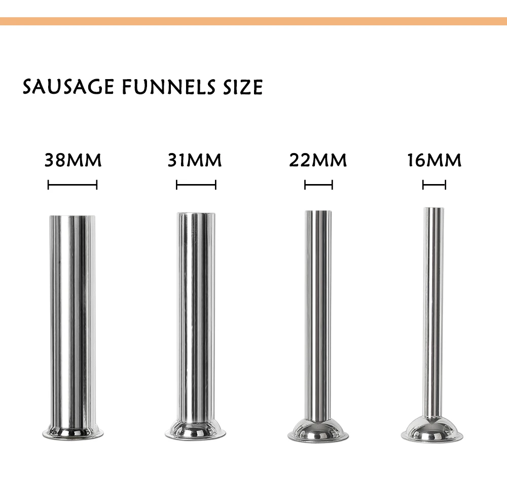 Руководство колбасные шприцы пищевая колбаса машина для наполнения Вертикальная Колбаса Наполнители из нержавеющей стали кухонные комбайны с 4 воронкой