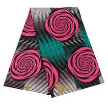 Анкара Африканский Воск принты вощеная ткань полиэстер высокого качества настоящий голландский воск ткань шитье для вечернего платья 6 ярдов в партии