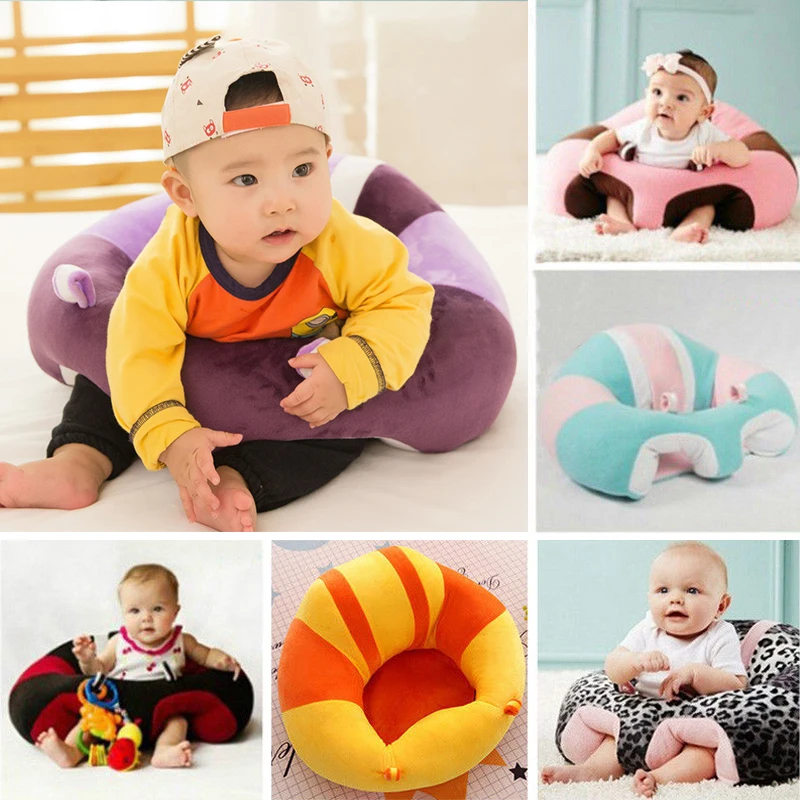 

Comfortable Baby Support Seat Plush Soft Baby Sofa Infant Learning To Sit Chair Keep Sitting Posture for 0-12 Months Baby