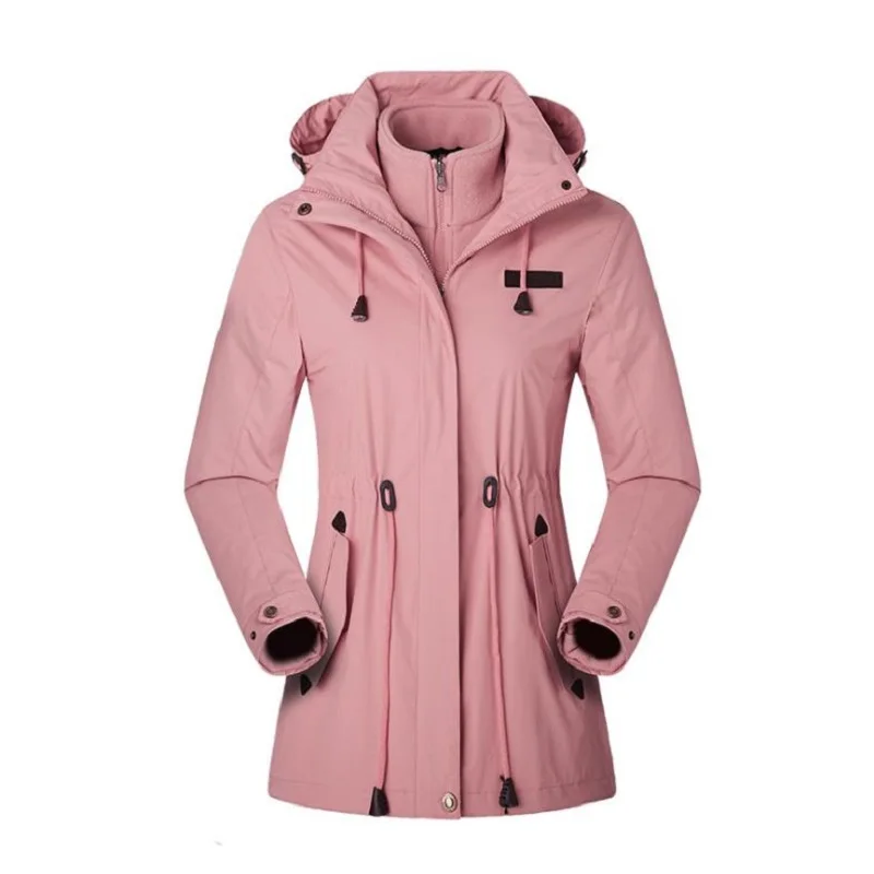 

Fashion Womens Winter Waterproof 3in1 Fleece Liner Jacket Women Casual Outdoor Camping Hiking Windbreaker Outerwear Coat