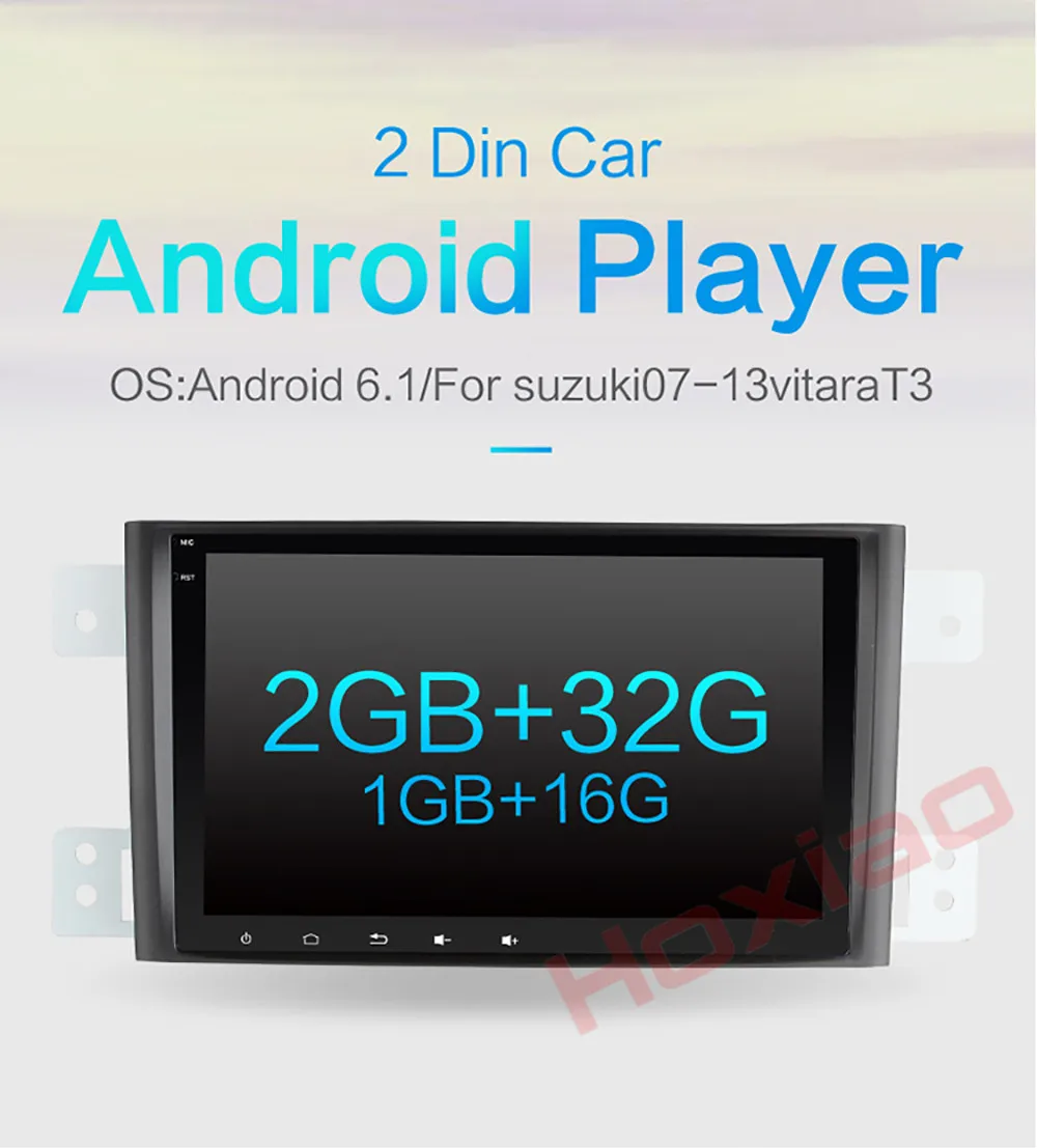 Best 2 din car Android for Suzuki Grand Vitara 2005-2013 GPS multimedia player map navigation UBS WIFI BT RDS no DVD 2DIN car radio 0