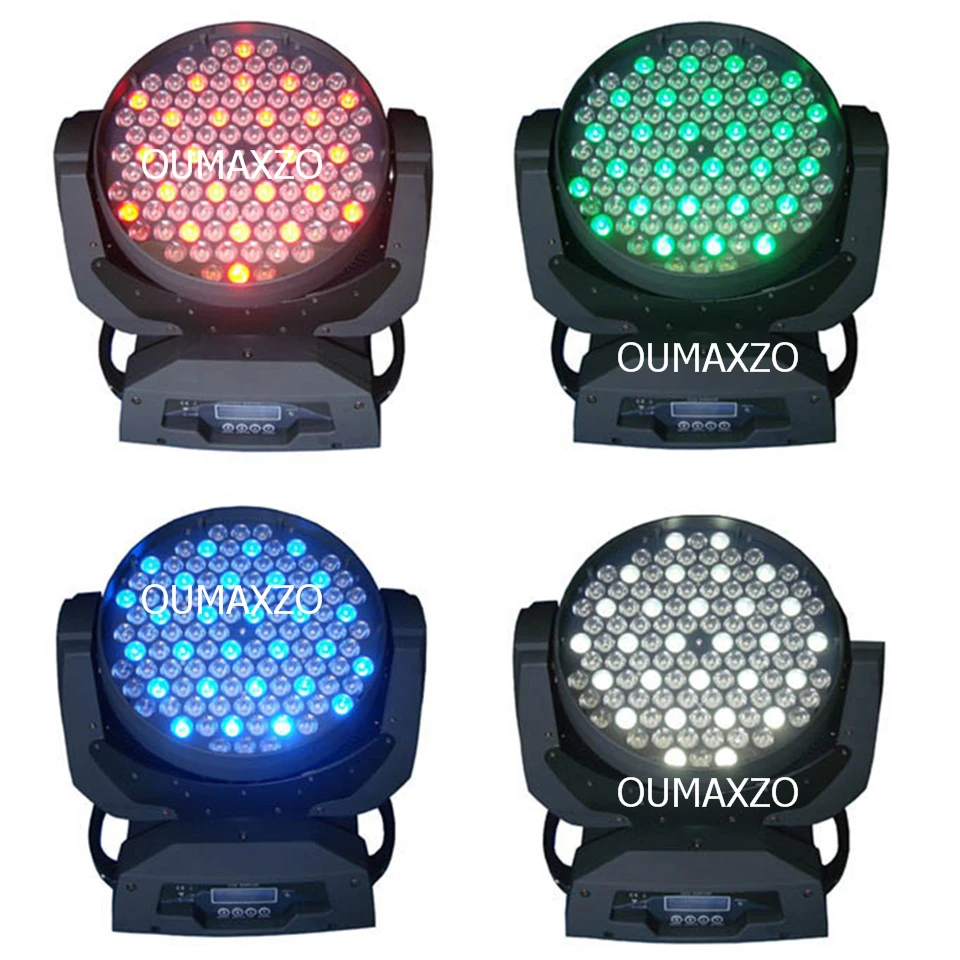 Iluminação de Palco Luz em Movimento 4 Pçs e lote & Flightcase da Cabeça 108 Pcs 3 w Casamento Rgbw Led Moving Head Wash 108 Pcs Rgbw Moving Head Wash dj 6 Movimento Da Cabeça 108 Pcs * 3